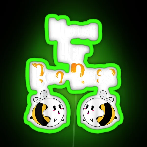 Boo Bees Nurse Couples Halloween RGB Neon Sign