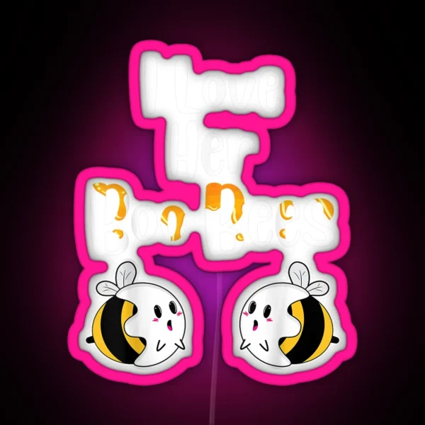 Boo Bees Nurse Couples Halloween RGB Neon Sign