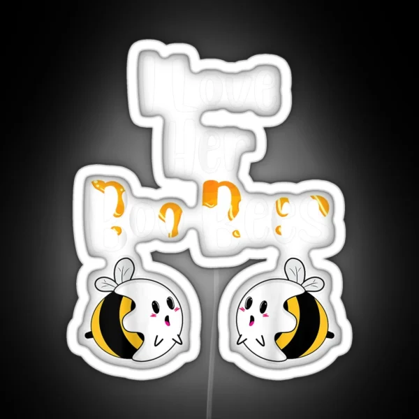 Boo Bees Nurse Couples Halloween RGB Neon Sign