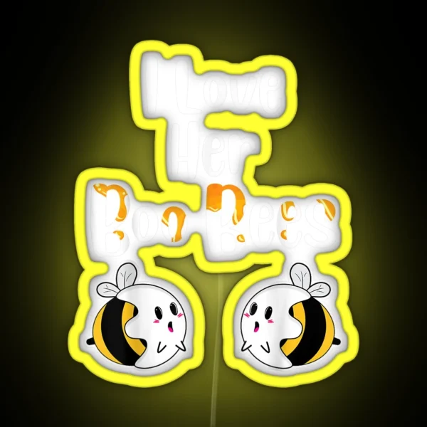 Boo Bees Nurse Couples Halloween RGB Neon Sign