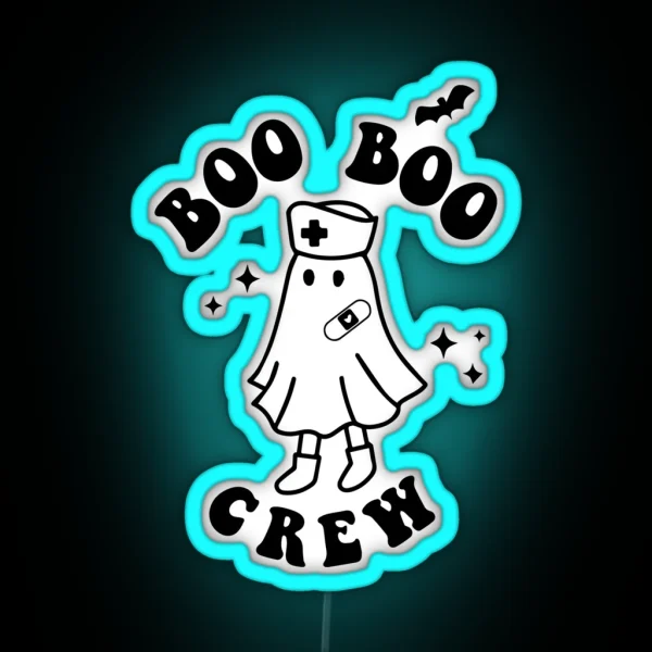 Boo Boo Cre Nurse Halloween RGB Neon Sign