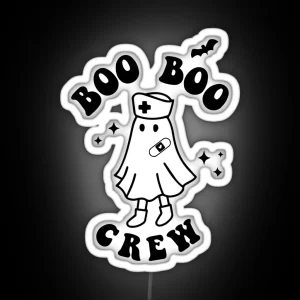 Boo Boo Cre Nurse Halloween RGB Neon Sign