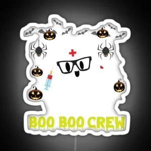 Boo Boo Crew Boo Crew Boo Boo Crew For Halloween Boo Boo Crew RGB Neon Sign