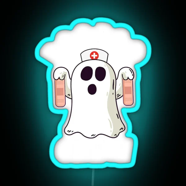 Boo Boo Crew Funny Nurse Halloween RGB Neon Sign