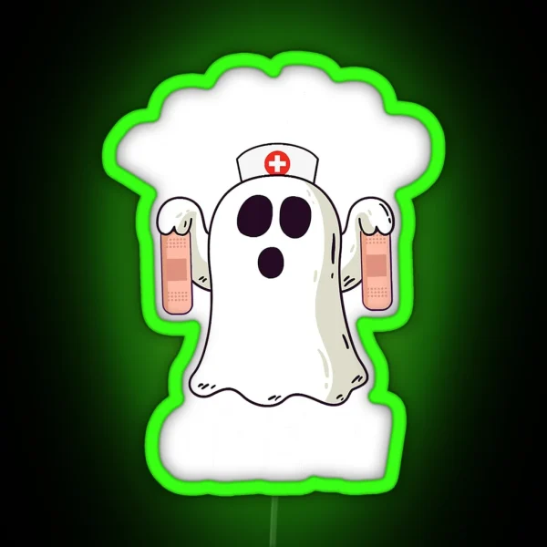 Boo Boo Crew Funny Nurse Halloween RGB Neon Sign