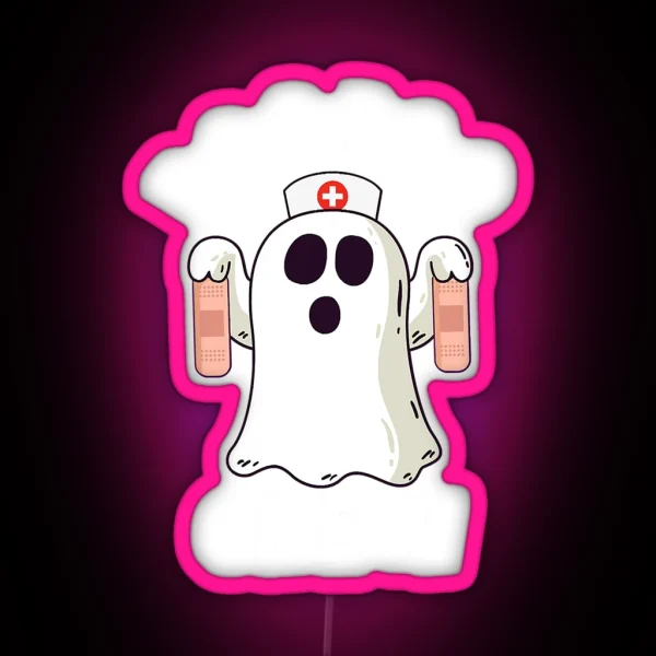 Boo Boo Crew Funny Nurse Halloween RGB Neon Sign