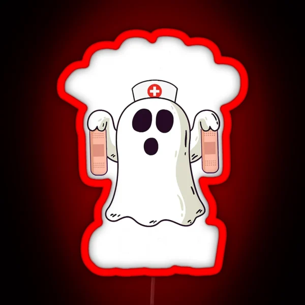 Boo Boo Crew Funny Nurse Halloween RGB Neon Sign