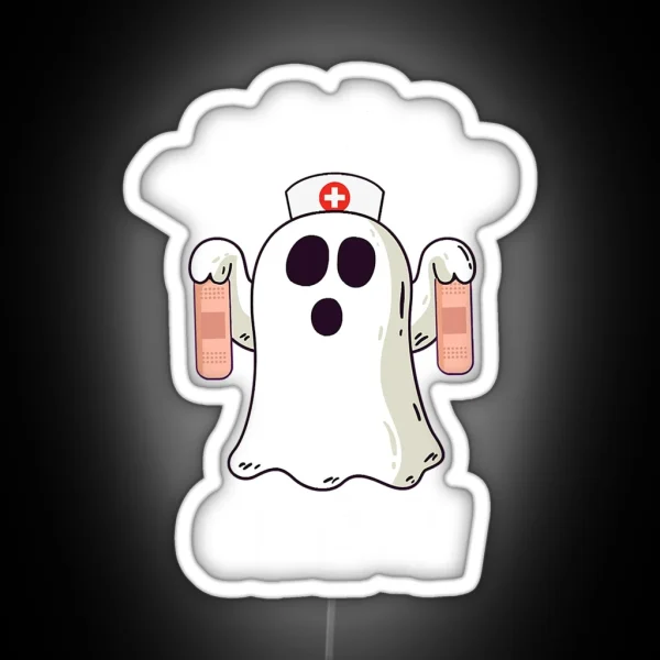 Boo Boo Crew Funny Nurse Halloween RGB Neon Sign