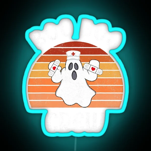 Boo Boo Crew Funny Nurse Halloween RGB Neon Sign