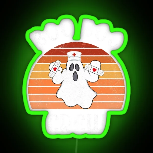 Boo Boo Crew Funny Nurse Halloween RGB Neon Sign