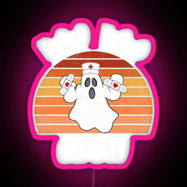 Boo Boo Crew Funny Nurse Halloween RGB Neon Sign