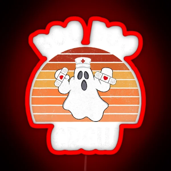 Boo Boo Crew Funny Nurse Halloween RGB Neon Sign