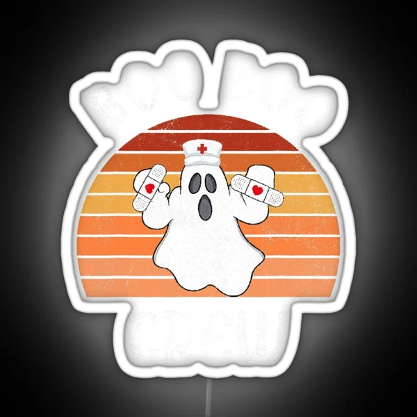 Boo Boo Crew Funny Nurse Halloween RGB Neon Sign