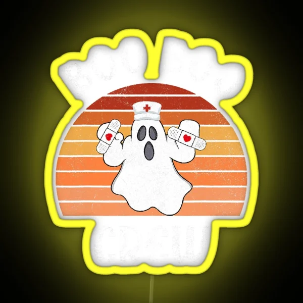 Boo Boo Crew Funny Nurse Halloween RGB Neon Sign