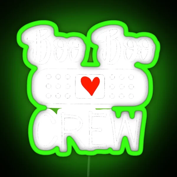 Boo Boo Crew Funny Nurse Life Gift Nurse Day RGB Neon Sign