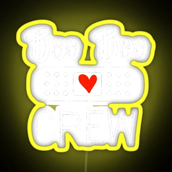 Boo Boo Crew Funny Nurse Life Gift Nurse Day RGB Neon Sign