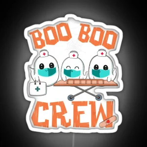 Boo Boo Crew Ghost Doctor Paramedic EMT Nurse Halloween Gift Led RGB Neon Sign