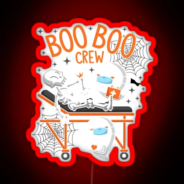 Boo Boo Crew Ghost Doctor Paramedic RGB Neon Sign