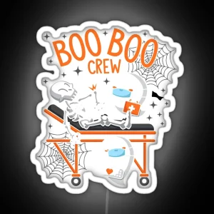 Boo Boo Crew Ghost Doctor Paramedic RGB Neon Sign