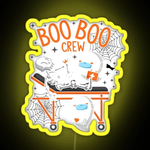 Boo Boo Crew Ghost Doctor Paramedic RGB Neon Sign