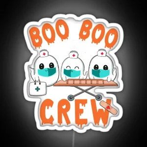 Boo Boo Crew Ghost Doctor Paramedic RGB Neon Sign