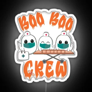 Boo Boo Crew Ghost Doctor Paramedic RGB Neon Sign