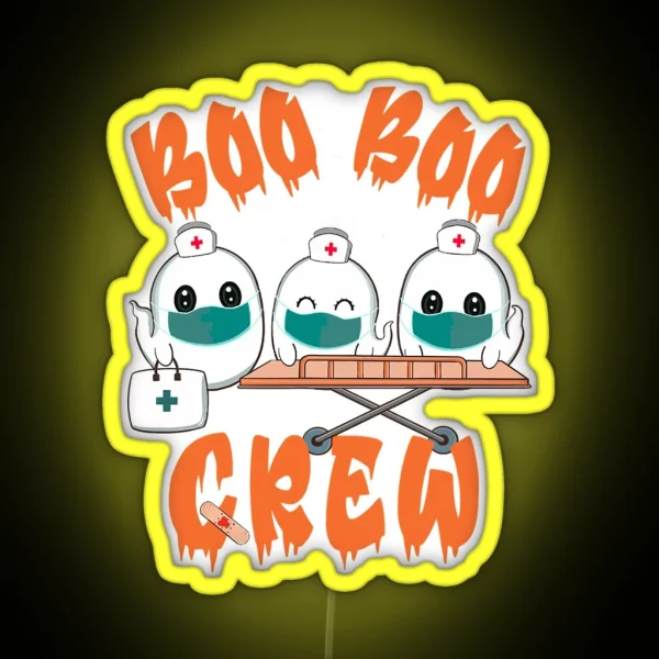Boo Boo Crew Ghost Doctor Paramedic RGB Neon Sign