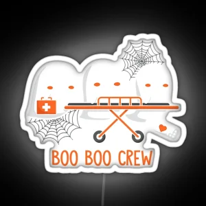 Boo Boo Crew Ghost Doctor Paramedic RGB Neon Sign