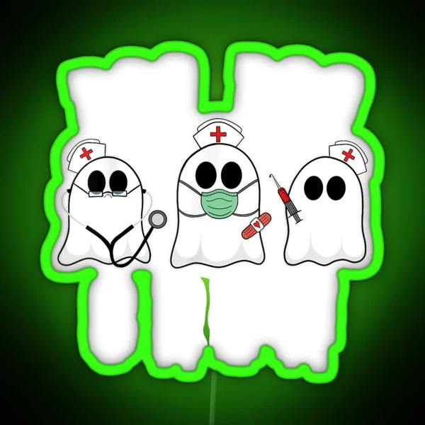 Boo Boo Crew Halloween Ghost RGB Neon Sign