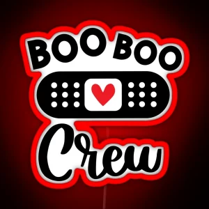 BOO BOO Crew Halloween Nurse RGB Neon Sign