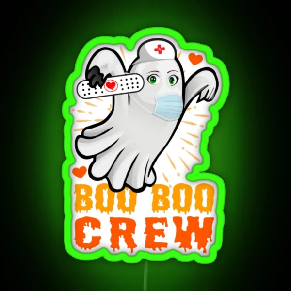 Boo Boo Crew Halloween RGB Neon Sign