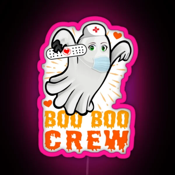 Boo Boo Crew Halloween RGB Neon Sign