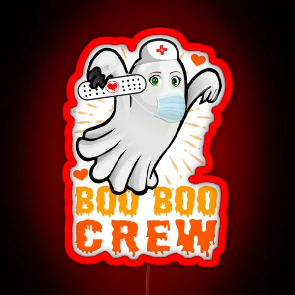 Boo Boo Crew Halloween RGB Neon Sign