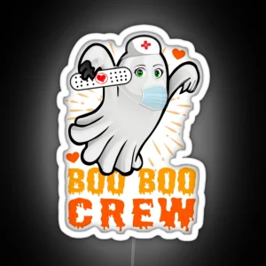 Boo Boo Crew Halloween RGB Neon Sign