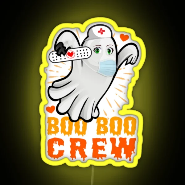 Boo Boo Crew Halloween RGB Neon Sign