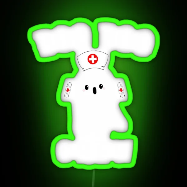 Boo Boo Crew Nurse Ghost Halloween Nurse Party RGB Neon Sign