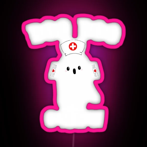 Boo Boo Crew Nurse Ghost Halloween Nurse Party RGB Neon Sign