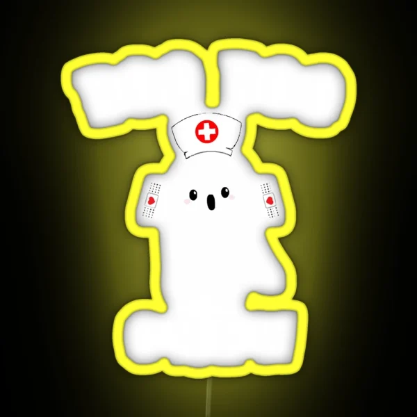 Boo Boo Crew Nurse Ghost Halloween Nurse Party RGB Neon Sign