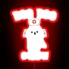 Neon Boo Boo Crew Nurse Ghost Party Decoration Sign