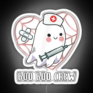 Boo Boo Crew Nurse Gift Crue Halloween Costume RGB Neon Sign