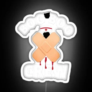 Boo Boo Crew Nurse Gift For Halloween Tee RGB Neon Sign