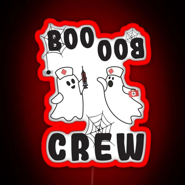 Boo Boo Crew Nurse Halloween Meme Saying Halloween RGB Neon Sign