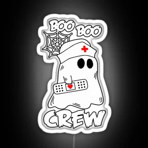 Boo Boo Crew Nurse Halloween RGB Neon Sign