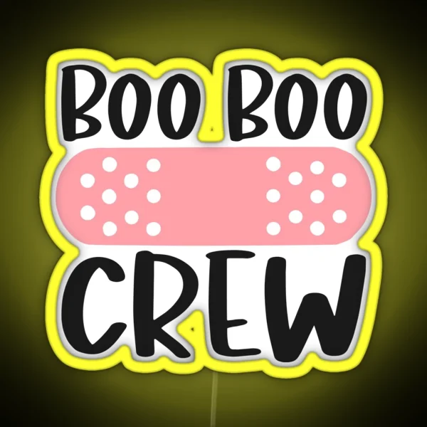 Boo Boo Crew Nurse Led Nurse Gifts RGB Neon Sign