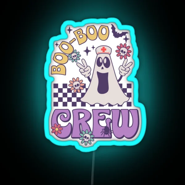Boo Boo Crew Nurse RGB Neon Sign