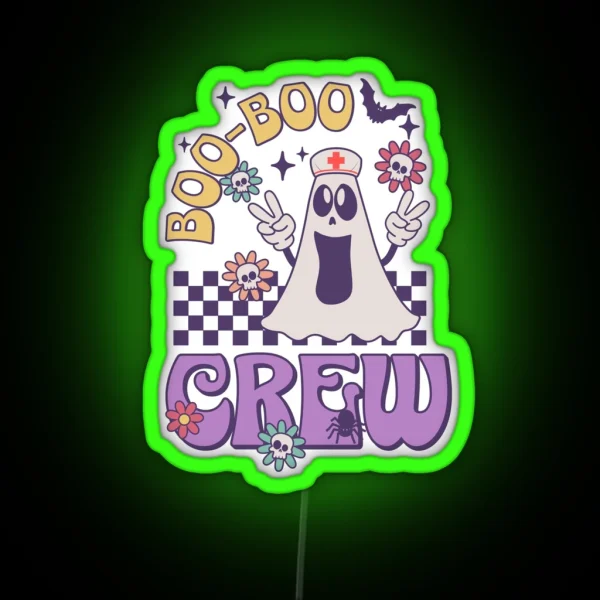 Boo Boo Crew Nurse RGB Neon Sign