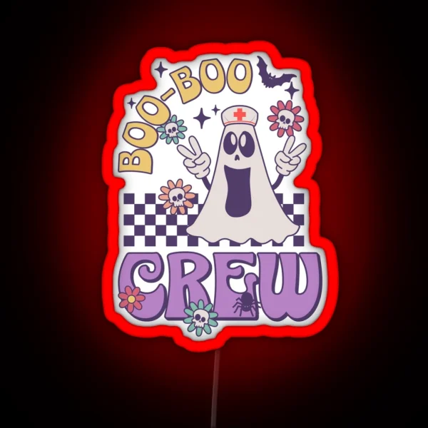 Boo Boo Crew Nurse RGB Neon Sign