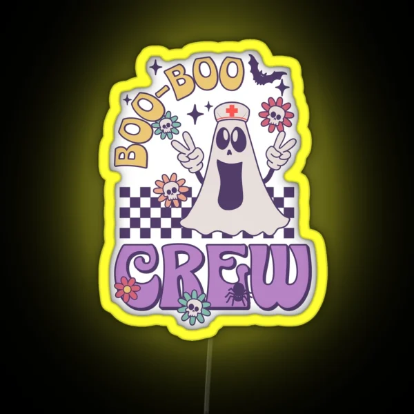Boo Boo Crew Nurse RGB Neon Sign