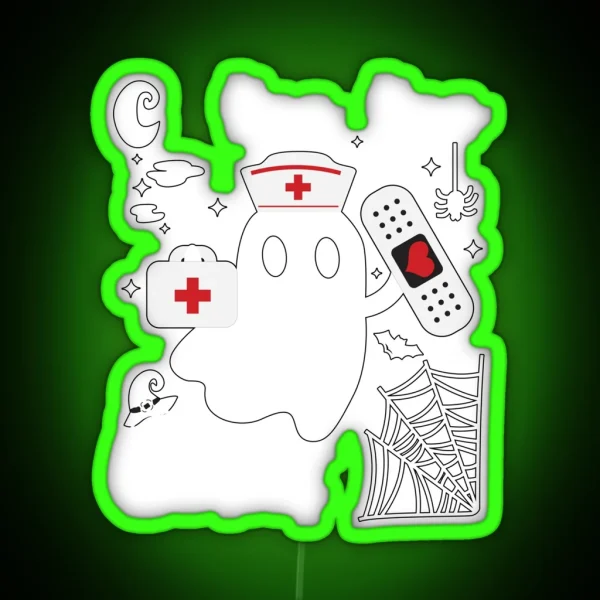Boo Boo Crew Nursing Funny Halloween RGB Neon Sign