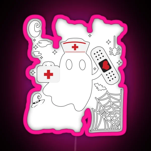Boo Boo Crew Nursing Funny Halloween RGB Neon Sign